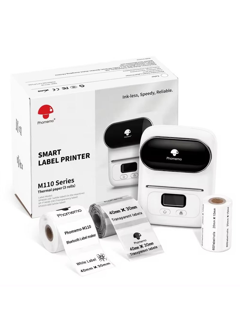 phomemo - Phomemo M110 Label Maker Thermal Printer White - Image 1
