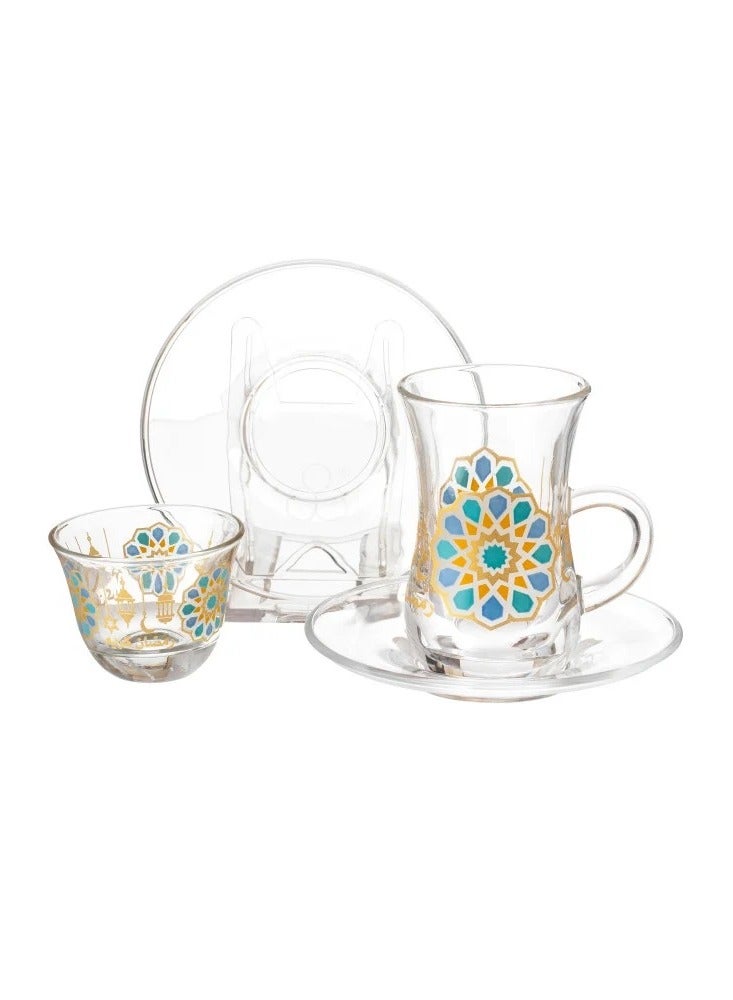 Hic 18-Piece Tea And Coffee Set Ramadan design multicolour - Image 1