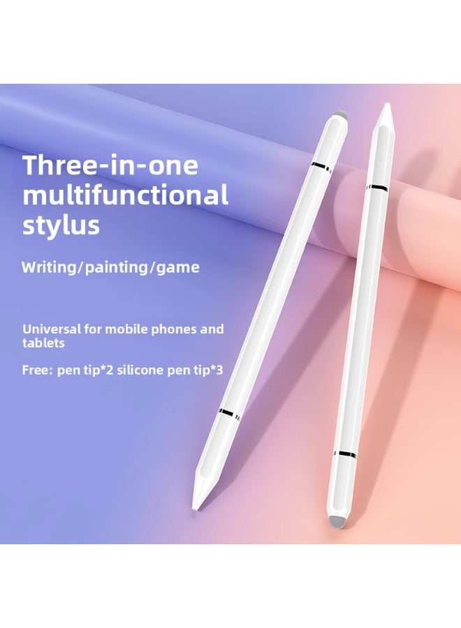 Touch screen pen, mobile phone tablet, universal stylus, drawing pen, dual-ended iPad, touch-screen point-tipped signature pen, 3-in-1 multi-function touch screen pen - Image 1