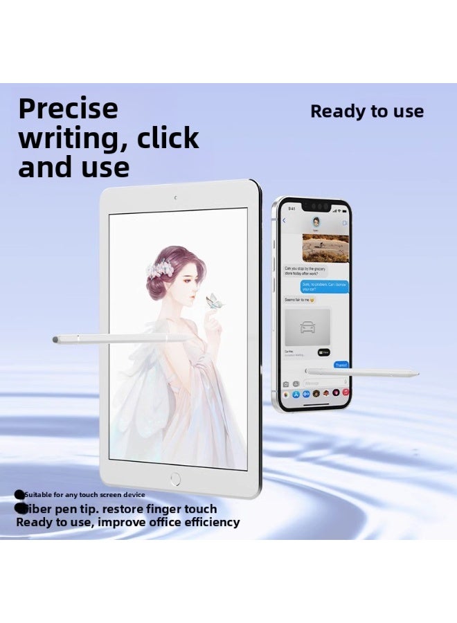 Touch screen pen, mobile phone tablet, universal stylus, drawing pen, dual-ended iPad, touch-screen point-tipped signature pen, 3-in-1 multi-function touch screen pen - Image 5