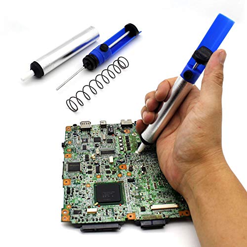 Wynhard Soldering Iron Kit Set 60W 220V Automatic Soldering Iron Kit Adjustable Temperature Control with 5 Bits Desoldering Pump Tweezers Tin Wire Tube Stand 6 Aid Tools in Carry Bag Soldering Machine - Image 4