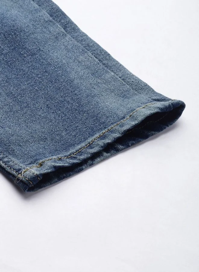 The Indian Garage Co Men Slim Fit Solid Mid-Rise Stretchable Jeans