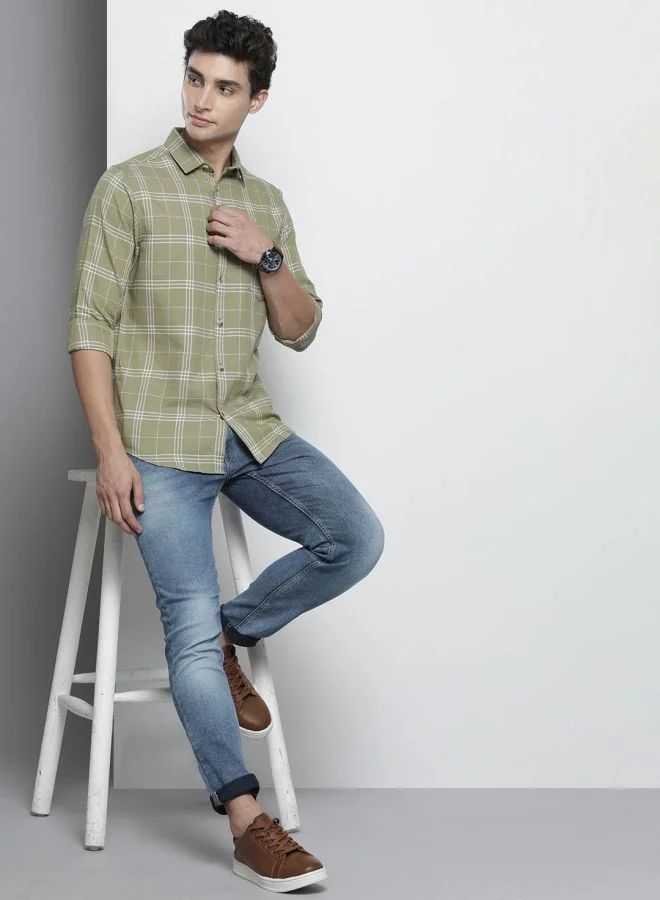 The Indian Garage Co Men Slim Fit Solid Mid-Rise Stretchable Jeans