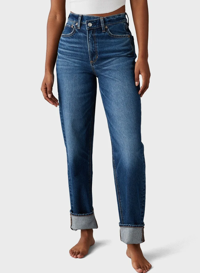 امريكان ايجل High Waist  Stright Jeans