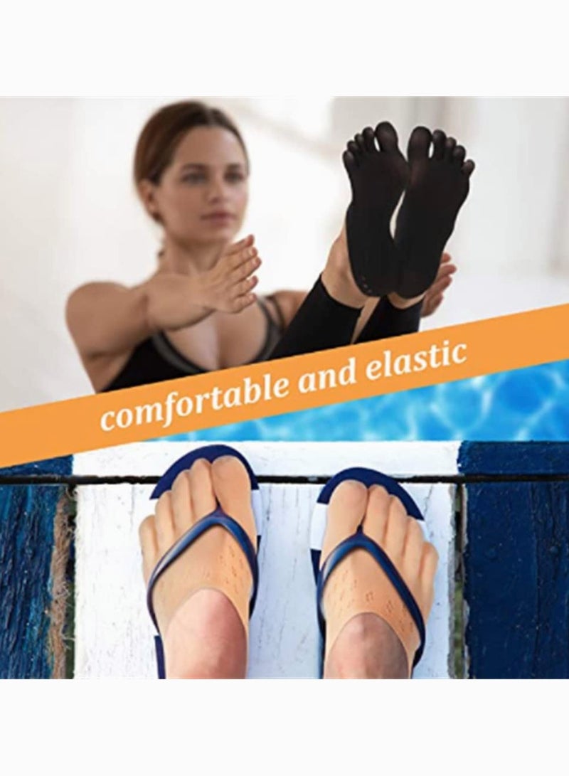 SYOSI جوارب أصابع القدم، 10 أزواج من جوارب أصابع القدم للنساء من SYOSI، جوارب أصابع القدم غير الظاهرة، جوارب نسائية بخمسة أصابع، جوارب مبطنة منخفضة القطع، جوارب غير مرئية منفصلة عن أصابع القدم، جوارب بخمسة أصابع مجوفة ذات فم ضحل - Image 3