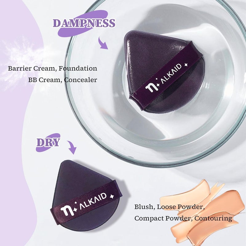 TORMEN 7 Pcs Air Cushion Makeup Sponges,Seven Star Cushion Powder Puff,Latex Free, Multi Shaped Blender Wet & Dry Beauty Tool Set,Suitable for All Cosmetics Foundation, BB Cream, Blush, Powder (Mixed) - Image 4