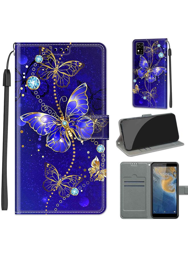 The Bros Voltage Coloured Drawing Magnetic Clasp Horizontal Flip PU Leather Case with Holder & Card Slots For ZTE Blade A31