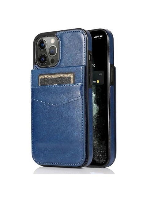 JnD iPhone 14 Plus Case Premium Case with Attached Wallet, Hard Back Explosion Proof with ShockProof Edges (iPhone 14 Plus L DB)
