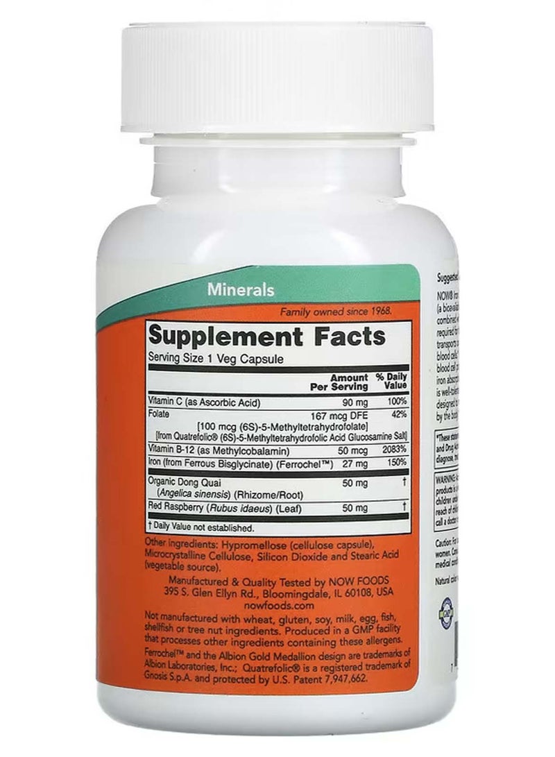 now Iron Complex Caps, 100 Veg Capsules - Image 2