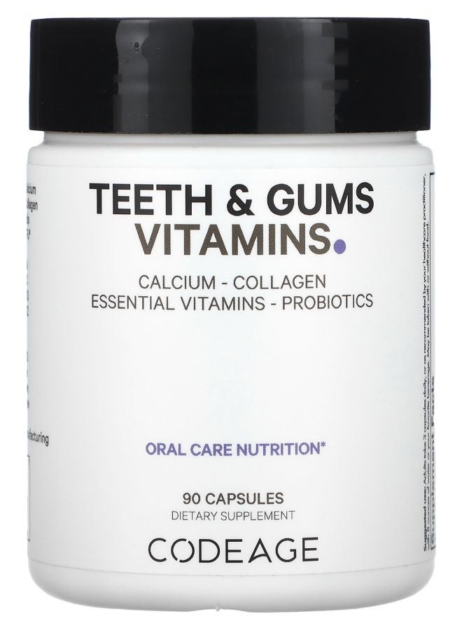 Codeage Teeth & Gums Vitamins Oral Care Nutrition 90 Capsules