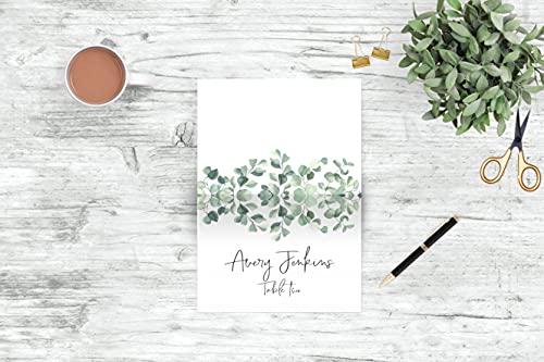 Your Main Event Prints Eucalyptus Tent Cards - Food Labels for Buffet and Decorations - Perfect for Birthdays, Baby Showers, Parties - Pack of 50 - Image 4