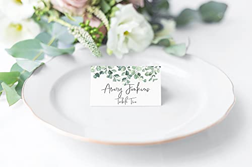 Your Main Event Prints Eucalyptus Tent Cards - Food Labels for Buffet and Decorations - Perfect for Birthdays, Baby Showers, Parties - Pack of 50 - Image 5