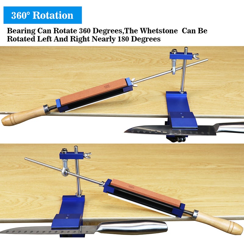 Portable Cutter Sharpener Professional Metal Kitchen Sharpening System Tools Fix-angle Whetstone Grinder Machine with Grind Stones - Image 2