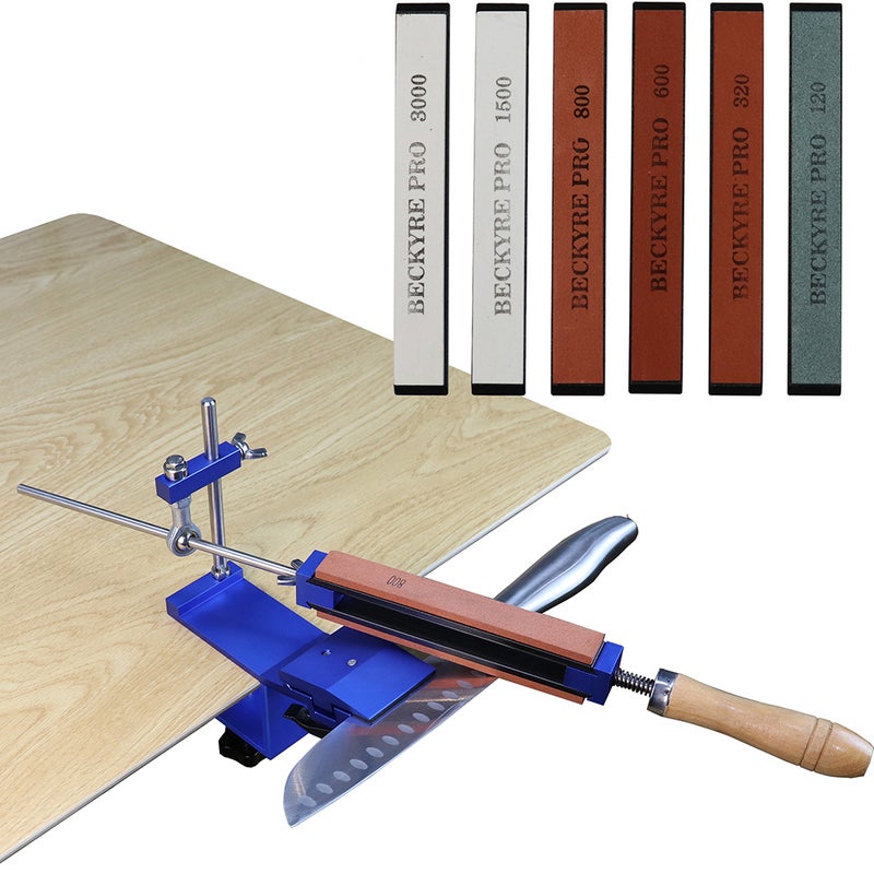 Portable Cutter Sharpener Professional Metal Kitchen Sharpening System Tools Fix-angle Whetstone Grinder Machine with Grind Stones - Image 1