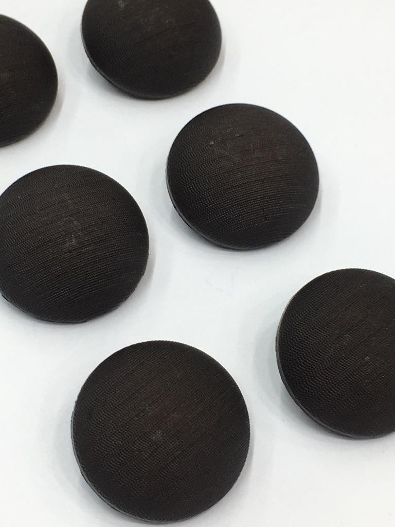Karan Tuhafiye Karan Haberdashery Italian Matte Pearl Domed Model Cardigan Vest Button Set 6 Piece Set Dark Brown - Image 1