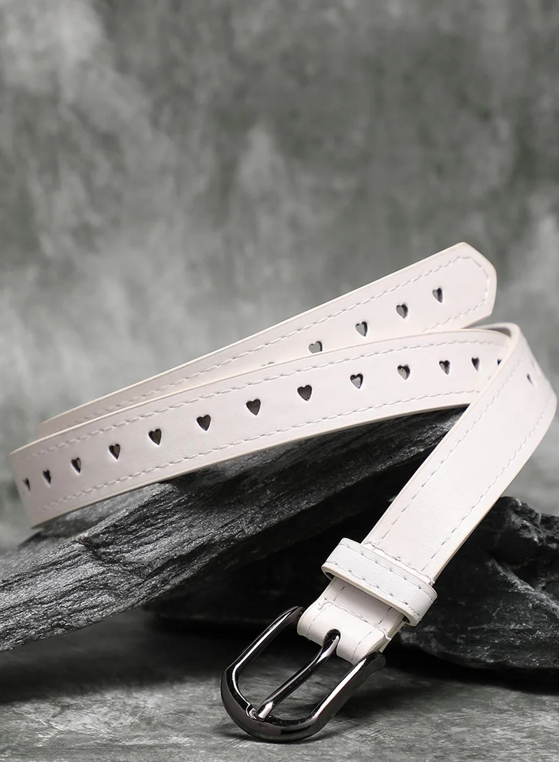 صوص هاوت White Solid Waist Belt