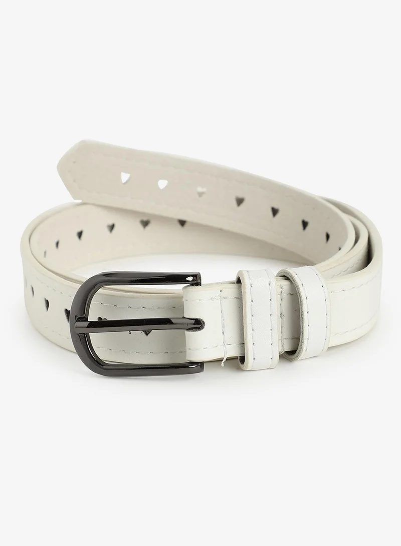 صوص هاوت White Solid Waist Belt