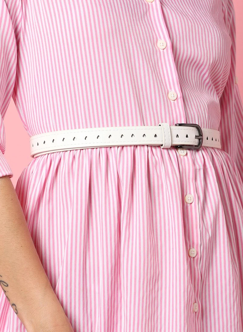 صوص هاوت White Solid Waist Belt