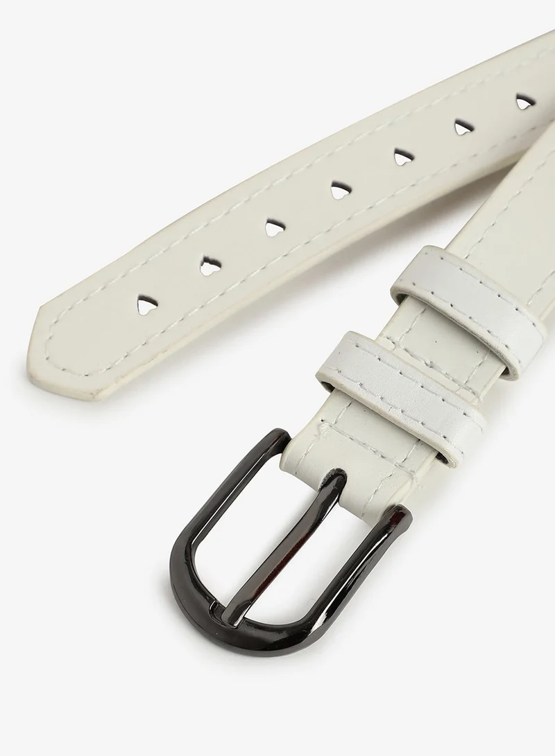 صوص هاوت White Solid Waist Belt