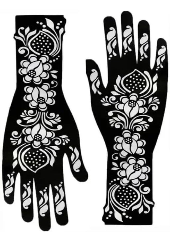Mehendi Stencil Stickers Bridal Mehendi Stencils Heena Mehandi Sticker for Festivals Functions Girls Women (sku_21)