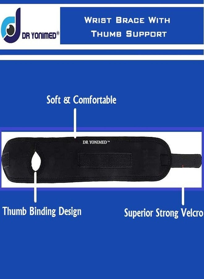 Dr Yonimed Wrist Brace With Thumb [Neoprene] Wrist Wrap Support For Wrist & Hand Support For Men & Women (Universal) - Free Size, Pain Relief - Image 4