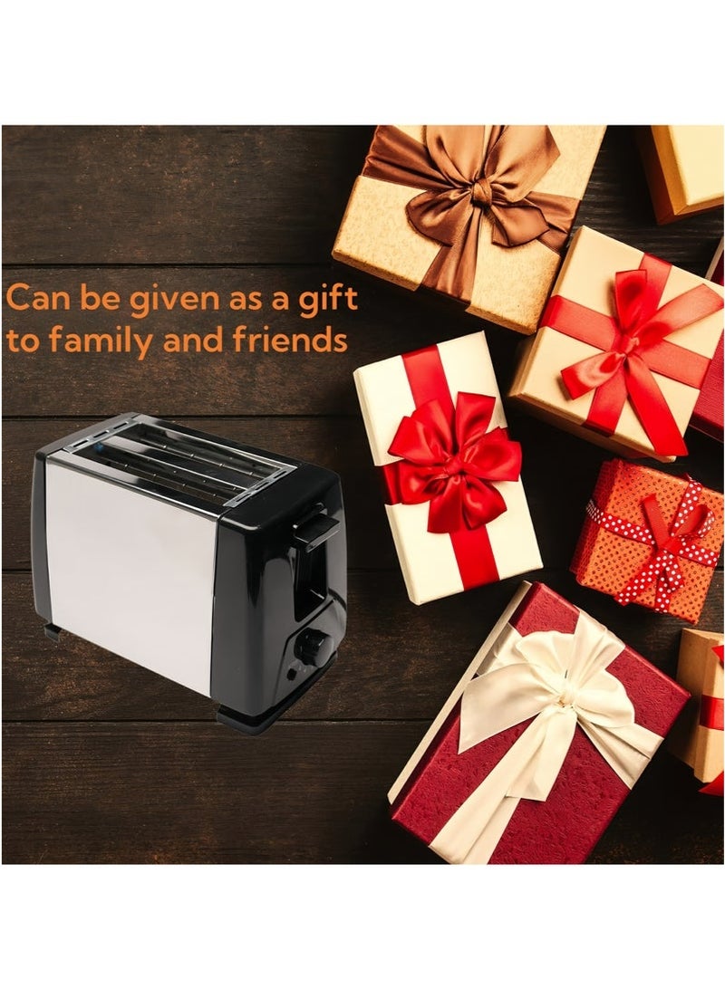 2-Slice Stainless Steel Toaster with Dual-Side Heating ,Extra-Wide 30mm Slot, 6 Browning Levels, Defrost/Reheat/Cancel Functions, Removable Crumb Tray, Sleek Compact Design, Black - Image 4