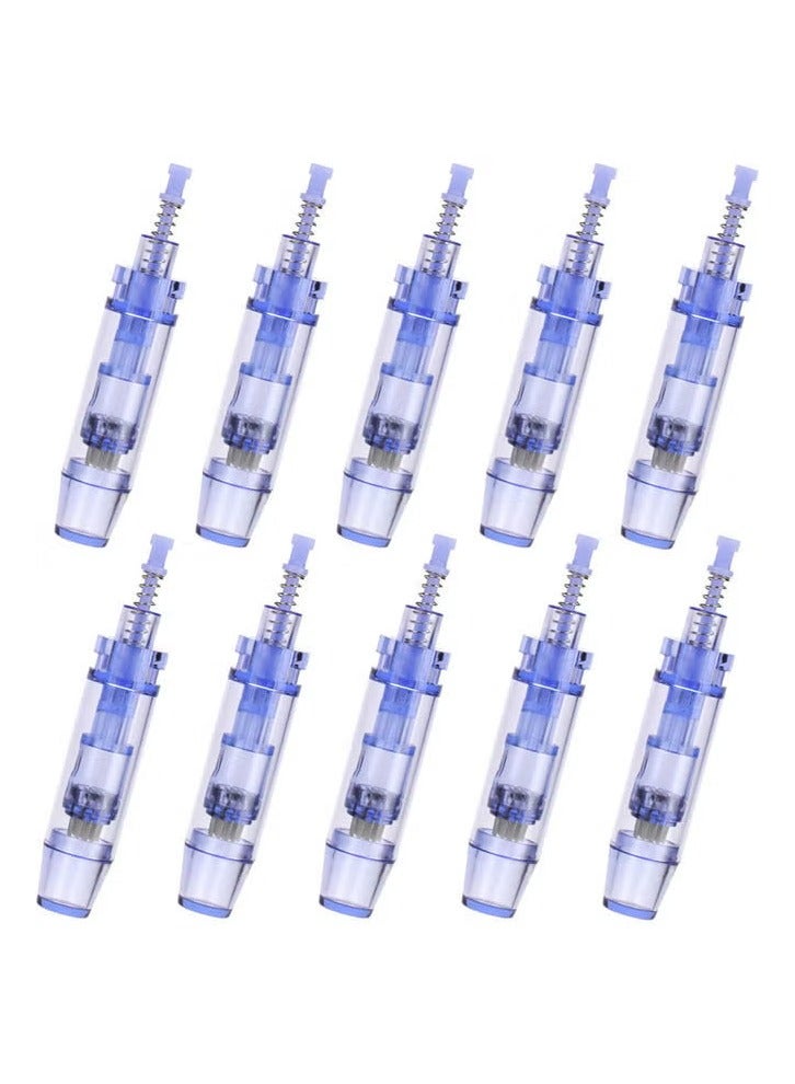 10-Piece Replaceable Cartridges Skin Derma Needles for Microneedling Pen 24 Pin Cartridge Blue - Image 2