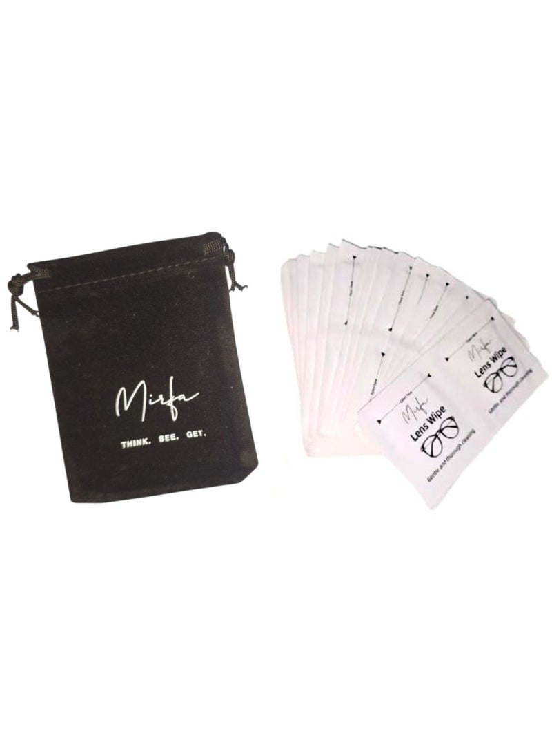 مرفا مناديل تنظيف من الألياف الدقيقة مبللة مسبقًا للعدسات والشاشات (حقيبة سفر – عبوة من 30 منديل) - Image 1