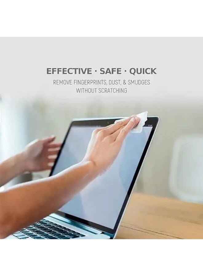 مرفا مناديل تنظيف من الألياف الدقيقة مبللة مسبقًا للعدسات والشاشات (حقيبة سفر – عبوة من 30 منديل) - Image 2