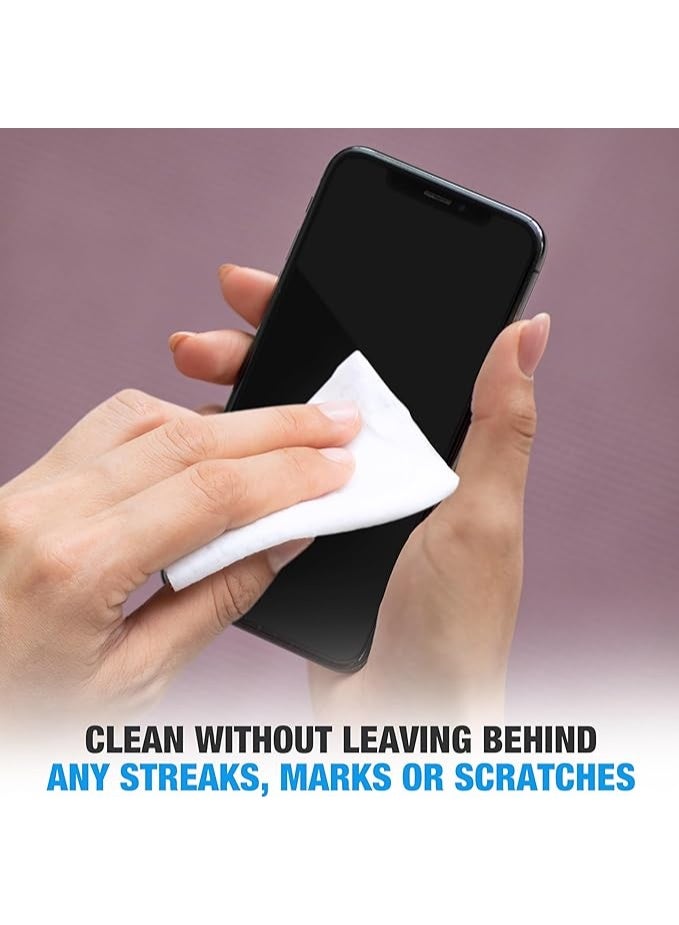 مرفا مناديل تنظيف من الألياف الدقيقة مبللة مسبقًا للعدسات والشاشات (حقيبة سفر – عبوة من 30 منديل) - Image 5