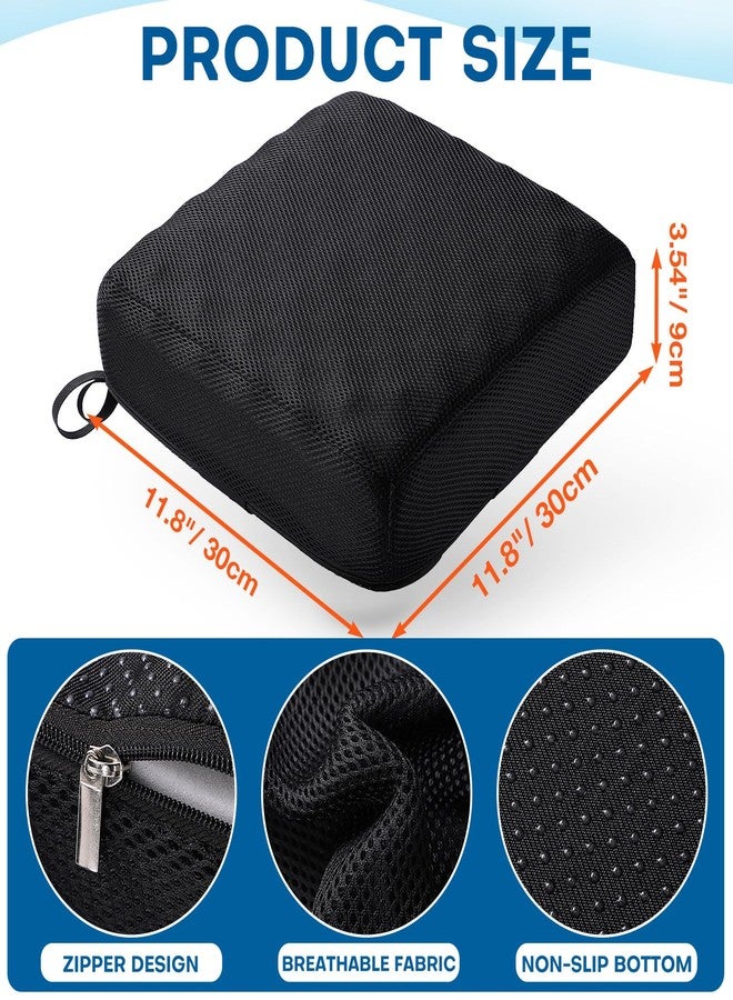 Udefineit Rollator Seat Cushion for Seniors, 12x12x3.5 in Walker Seat Cushion w/Non-Slip Bottom & Breathable Mesh Cover, Comfort Egg-Crate Cushion for Rollators/Walkers, Rollator Seats Pad with Secure Straps - Image 2