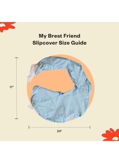 My Brest Friend My Brest Friend Nursing Pillow Waterproof Slipcover – Machine Washable Breastfeeding Cushion Cover - Pillow not Included, Vinyl, Blue  - Image 5