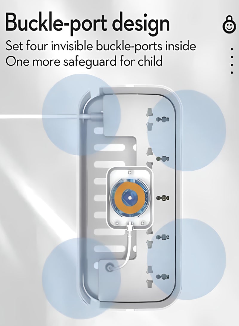 ريبنيو شاحن مقبس طاقة سطح المكتب اللاسلكي مع منفذين USB + PD و 5 شرائط طاقة - Image 3