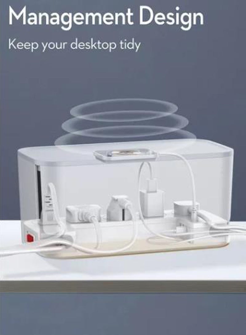 ريبنيو شاحن مقبس طاقة سطح المكتب اللاسلكي مع منفذين USB + PD و 5 شرائط طاقة - Image 4