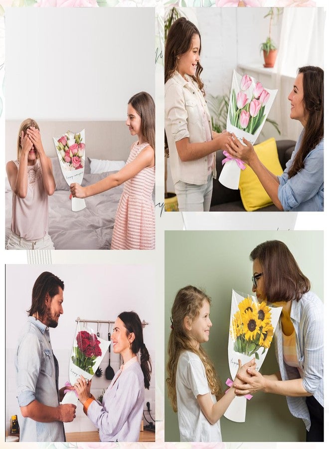 Hying أكياس تغليف الزهور من هاينغ، 20 قطعة، أكياس ورقية بيضاء لتغليف باقات الزهور، مناسبة لحفلات التخرج وحفلات الزفاف وهدايا عيد الأم. - Image 3