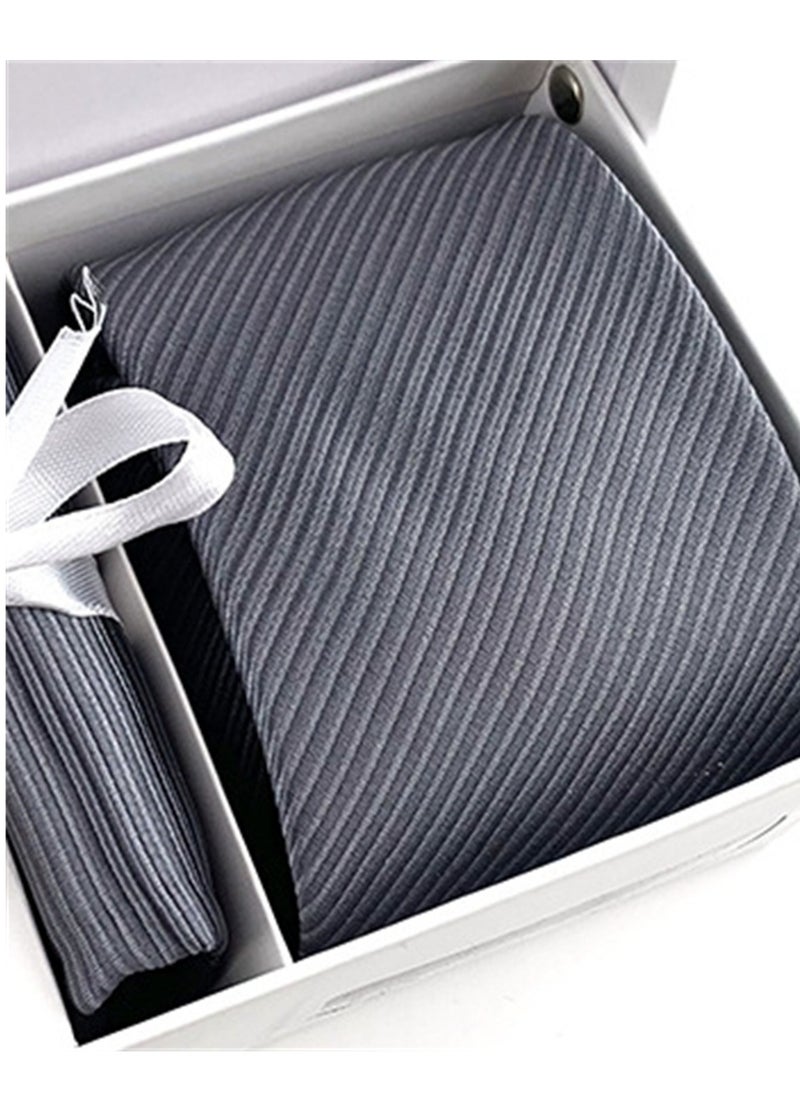 Generic 6 PCS Men's Premium Tie Gift Box Tie Pocket Square Fashionable Stylish Tie Clip Cufflinks Set  - Image 3