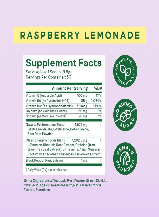 Bloom Nutrition High Energy Pre Workout with Beta Alanine, Ginseng and L Tyrosine for Amino Energy, Natural Caffeine Powder from Green Tea Extract, Keto, Sugar Free Drink Mix, Raspberry Lemonade - Image 4