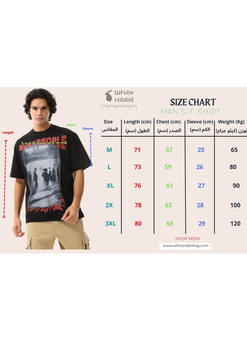 WHITE RABBIT Printed Round Neck T-shirt  - Image 5