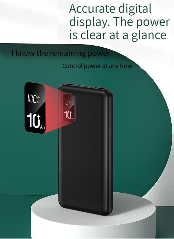 JEEJPV 10000 mAh Charging bank Large capacity compact mobile Power Bank white  - Image 5