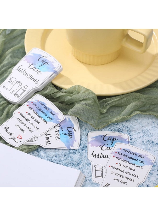 Sureio 200 Pieces Tumbler Cup Cards,Cup Care Instructions Cards, Tumbler Care Cards, Cup of Care Mug Insert for Business, Customer Directions Cards, Online Shop Package Insert (Stylish Style) - Image 5