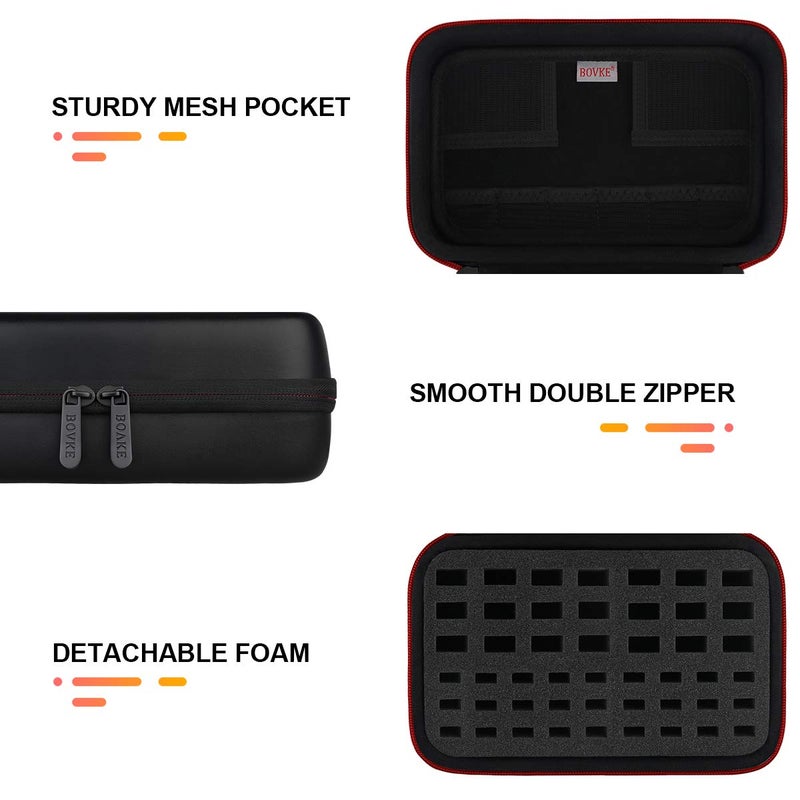 BOVKE Flash Drive Case SD Card Holder 48 Slots USB Storage Case Thumb Drive Memory Card SDXC SDHC Card Organizer for SanDisk Samsung SamData Netac PNY YubiKey TOPESEL USB Stick Flash Drives, Black - Image 4