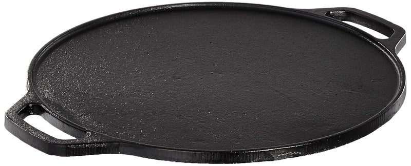 Brand - Solimo Solimo PreSeasoned Cast Iron Dosa Tawa 12 Inches 30 cm Black 100 Toxinfree Naturally Nonstick Long Lasting Gas Induction Stovefriendly - Image 1