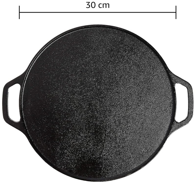 Brand - Solimo Solimo PreSeasoned Cast Iron Dosa Tawa 12 Inches 30 cm Black 100 Toxinfree Naturally Nonstick Long Lasting Gas Induction Stovefriendly - Image 4
