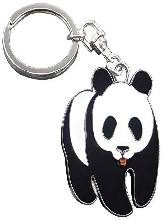 Bestdays Cute Animal Keychain Silicone Lovely Panda Cartoon Key Rings Pendant Ornament Souvenirs (metal panda) - Image 1