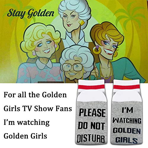 GJTIM Funny Golden TV Show Inspired Socks Novelty Birthday Gift For Women Lady 2 Pairs - Image 5