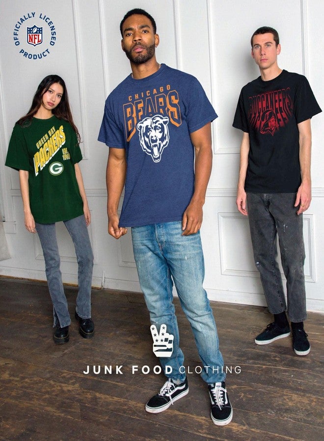 Junk Food NFL - Unisex Adult Short Sleeve Fan Tee - Chicago Bears Classic Arched - Officially Licensed - Navy - Large - Image 2