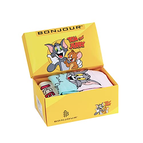 Bonjour Tom & Jerry Ankle Socks for Women Pack of 3 - Image 4