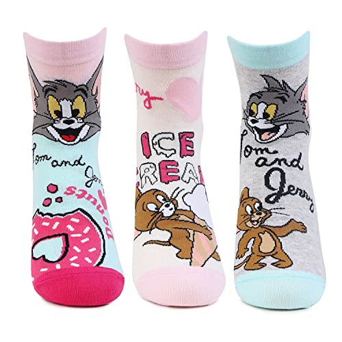 Bonjour Tom & Jerry Ankle Socks for Women Pack of 3 - Image 1