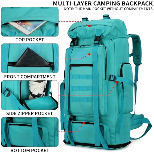 W WINTMING Hiking Backpack for Men 70L/100L Camping Backpack Military Rucksack Molle 3 Days Assault Pack for Climbing - Image 3