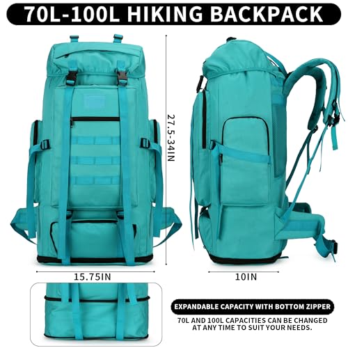 W WINTMING Hiking Backpack for Men 70L/100L Camping Backpack Military Rucksack Molle 3 Days Assault Pack for Climbing - Image 2